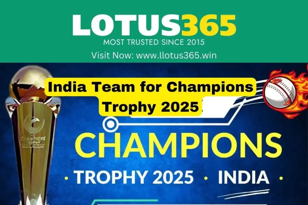India Team for Champions Trophy 2025