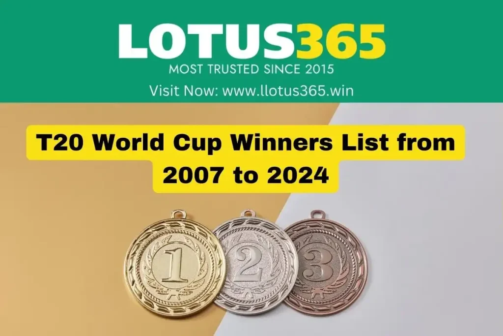 T20 World Cup Winners List from 2007 to 2024